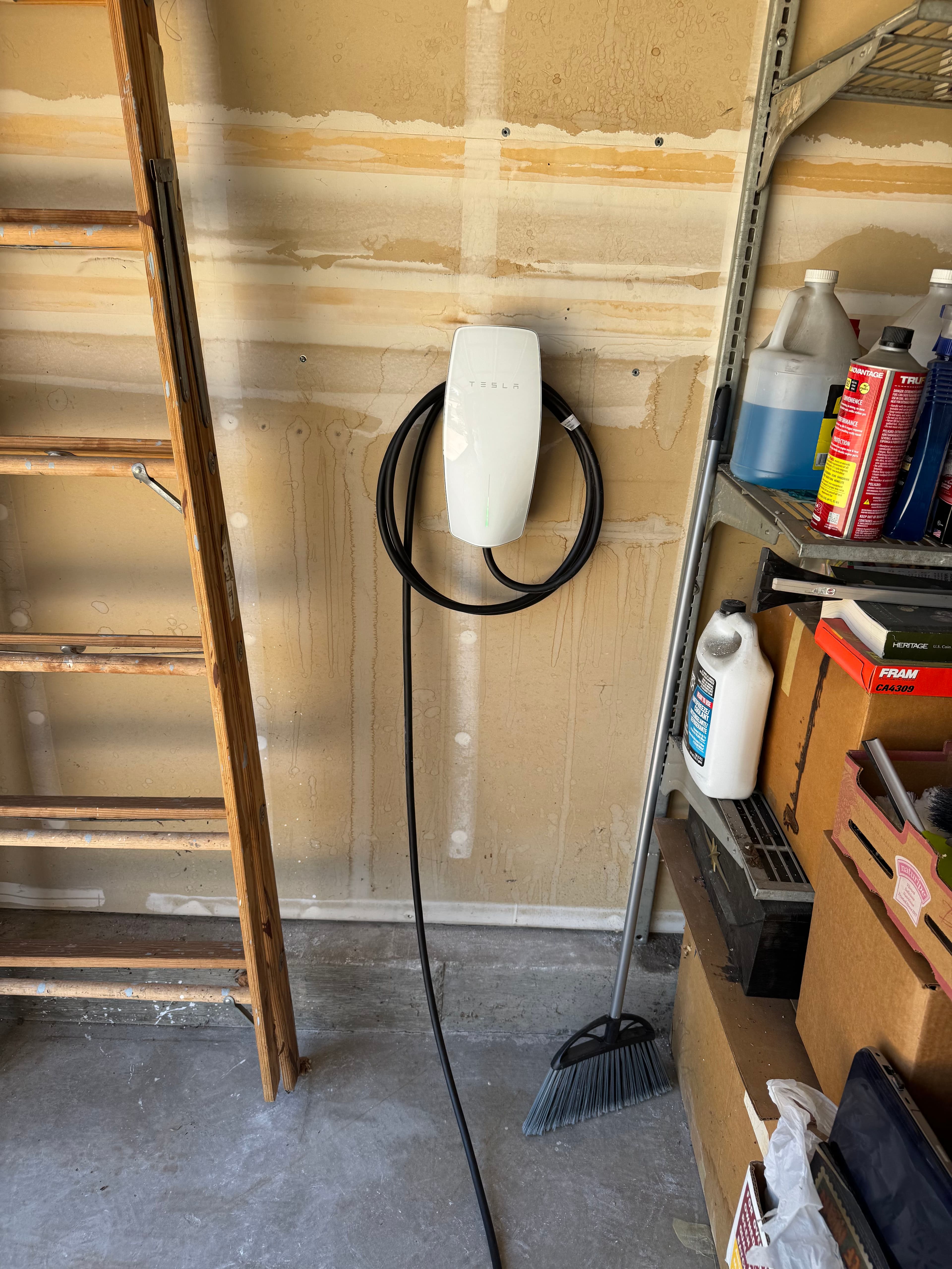 Project Tesla Wall Connector Installed in Home Garage image