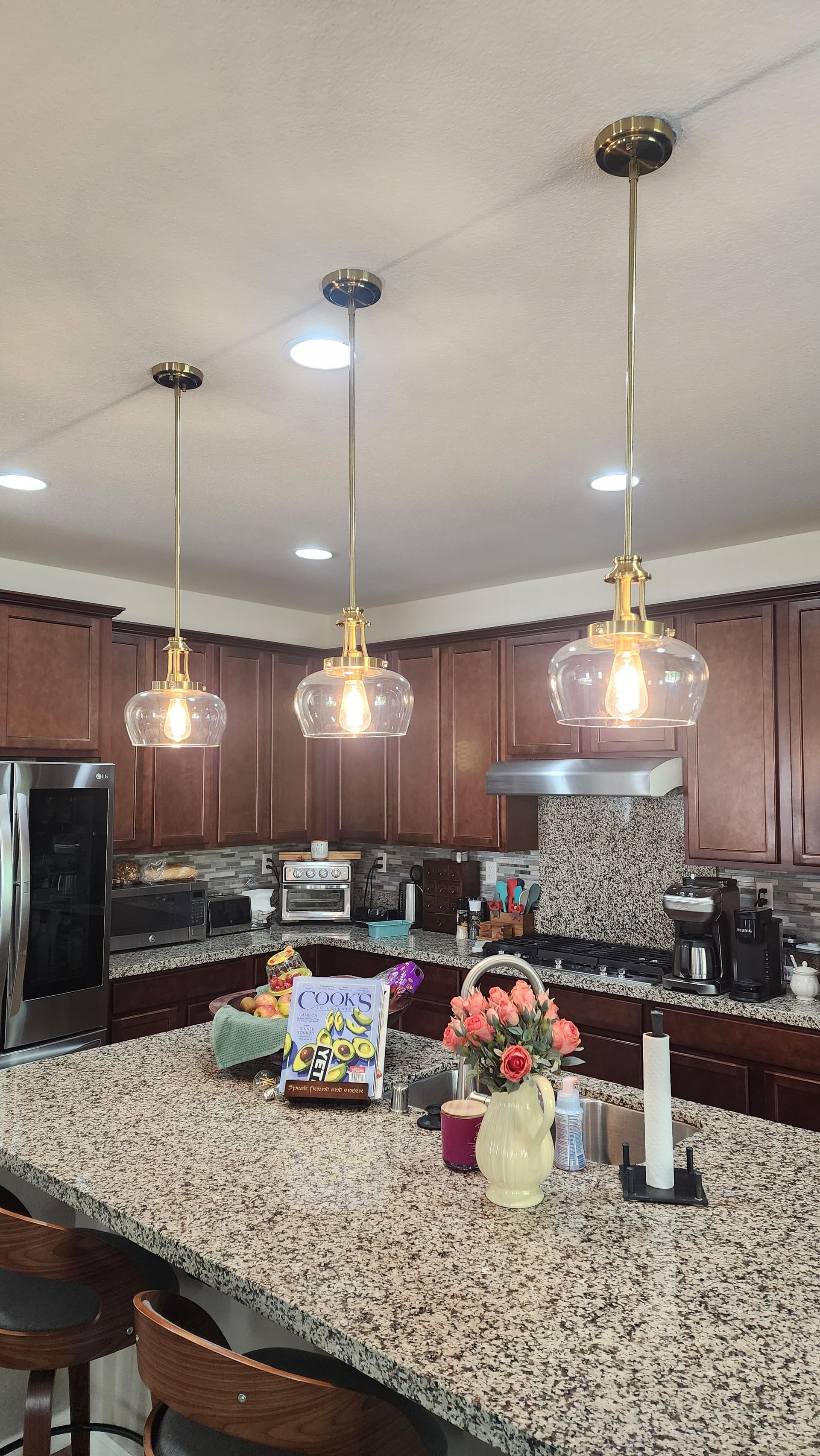 Kitchen Island Pendants and Bathroom Vanity Light Upgrade image