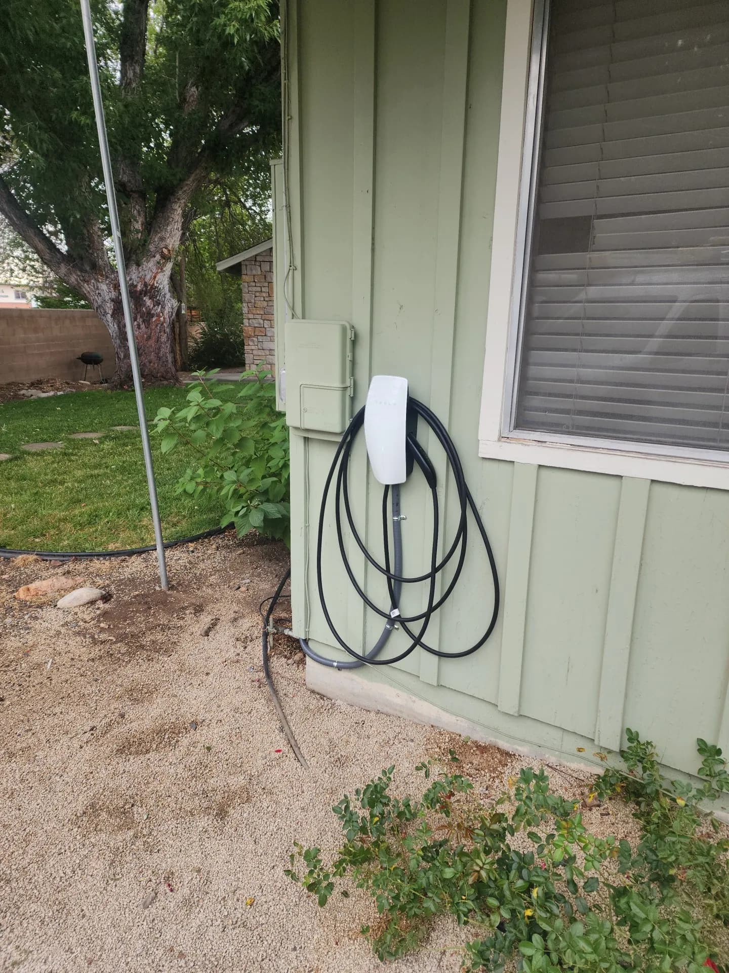 Exterior Tesla Wall Connector Install Done Right image