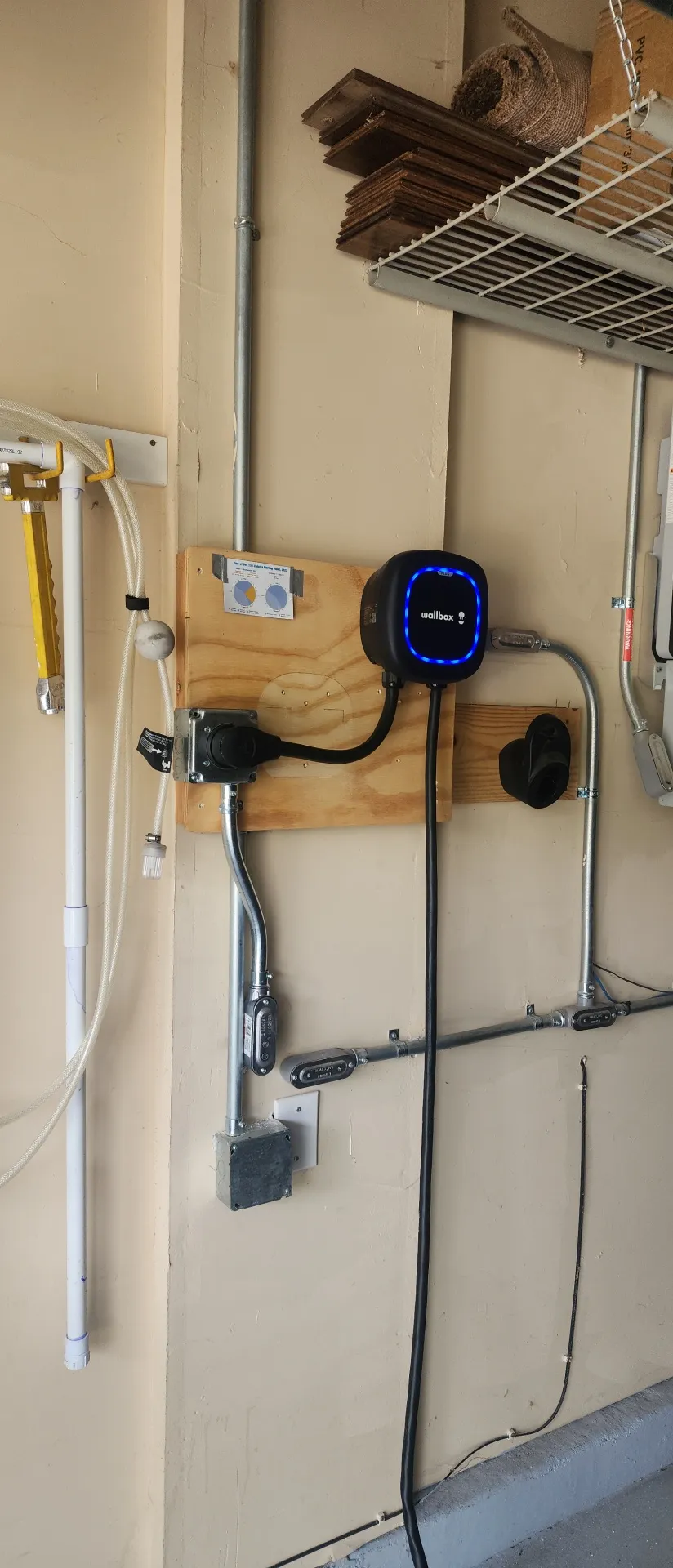 Level 2 Wallbox Charger Installed Right in the Garage image