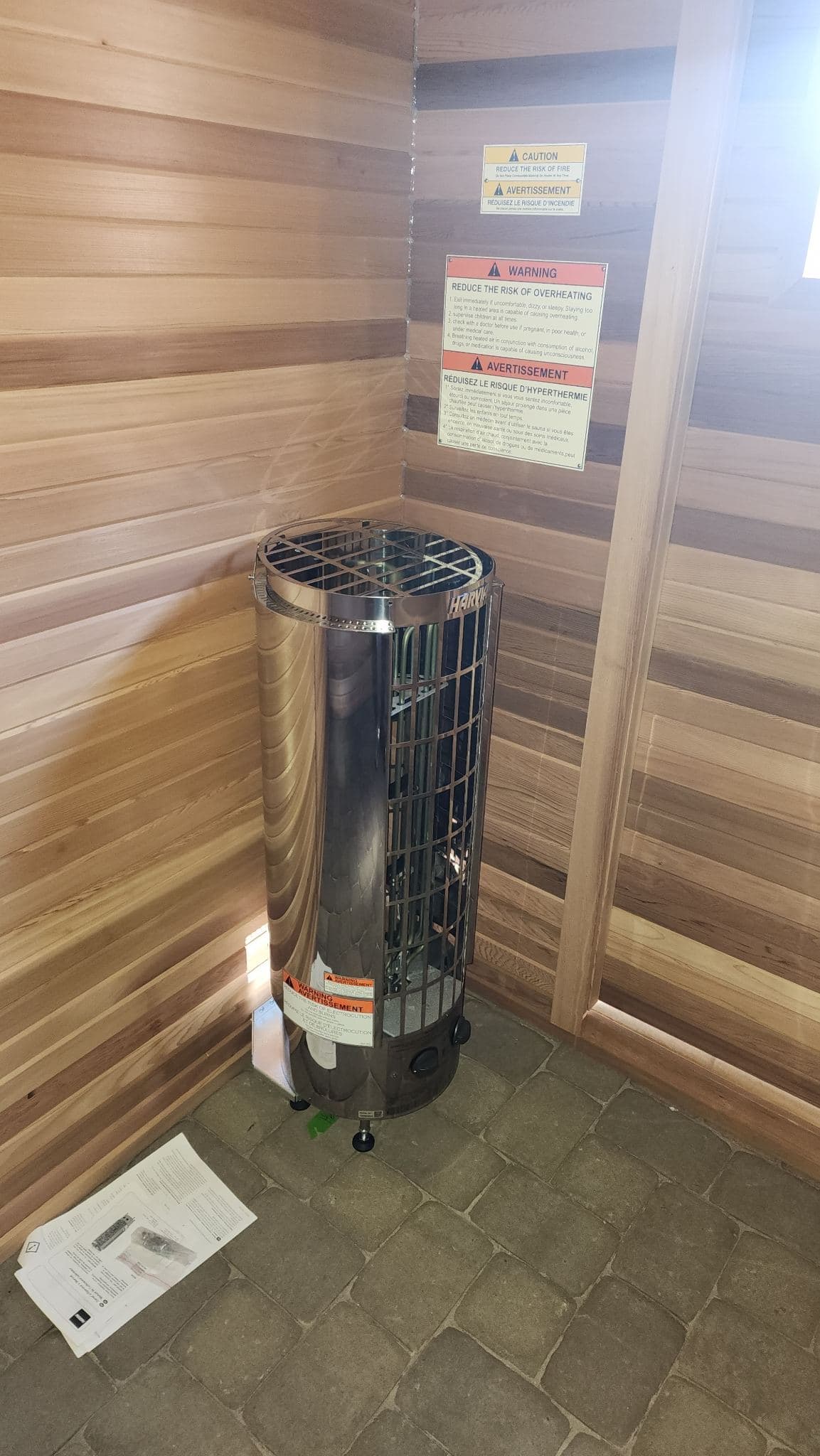 Outdoor Sauna Installation with Electrical Enhancements
