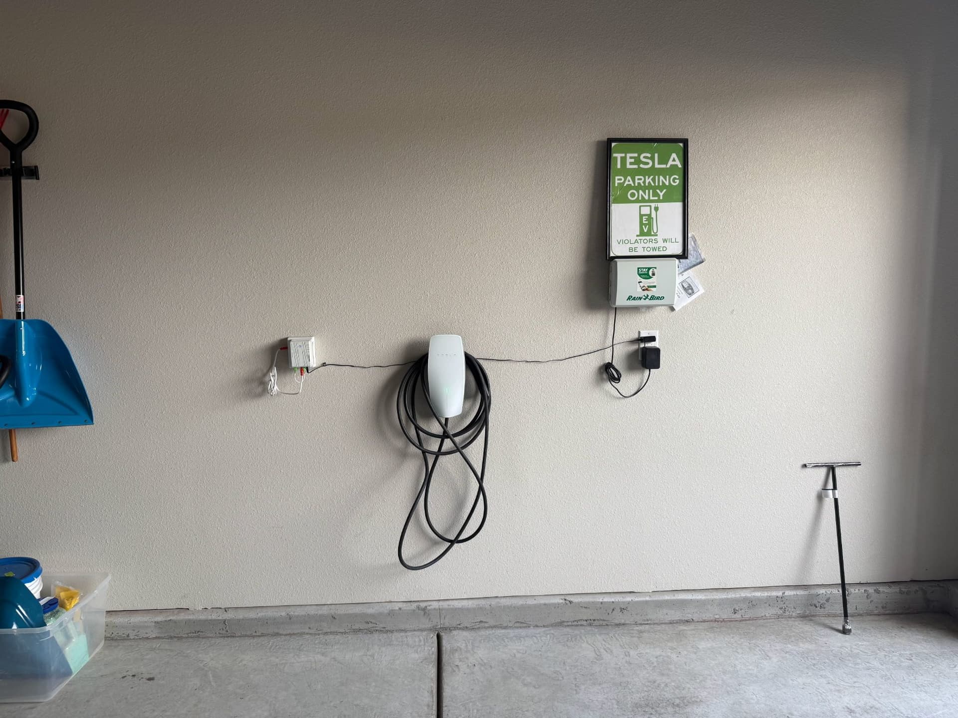 Tesla Charger Installation in Residential Garage